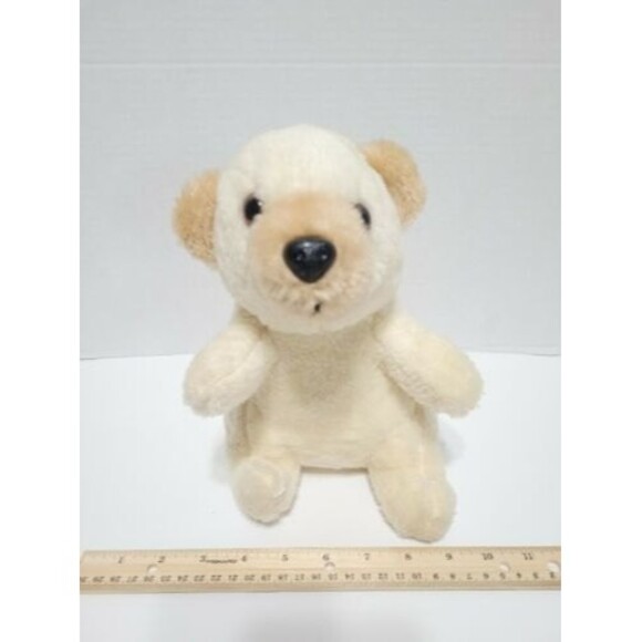 Polar Bear 11” Plush Firm Stuffed Animal Toy Lovely Korea & USA Sitting 1970's - Picture 1 of 12